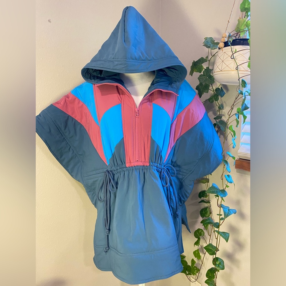 Daily‎ Practice by Anthropologie Puffer Poncho Colorful Women's Jacket size XS/S - Picture 6 of 15